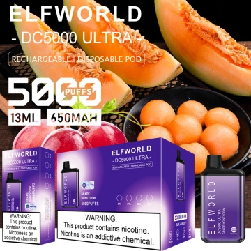 Kuuma myynti Elf World DC5000 Ultra kertakäyttöinen vapes